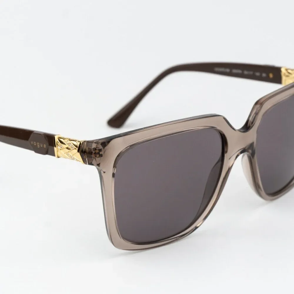 SALE! Vogue Women Sunglasses Transparent Brown Square VO5476SB 29407N54 NEW